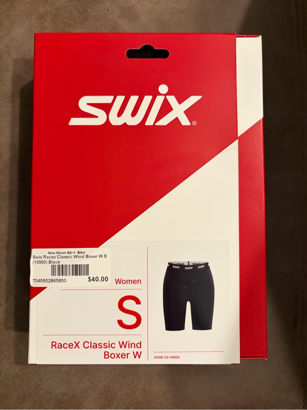 Swix RaceX Classic Wind Boxer W - Women’s Black Athletic Shorts NWT, S